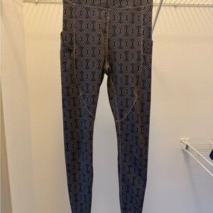 POP Fit Brown and Black Patterned Leggings